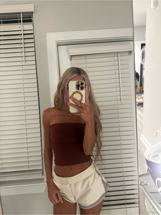 Brandy Melville Tops - Burgundy John Galt/ Brandy melville tube top